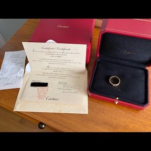 Cartier love ring. Yellow gold. Size 52(6)